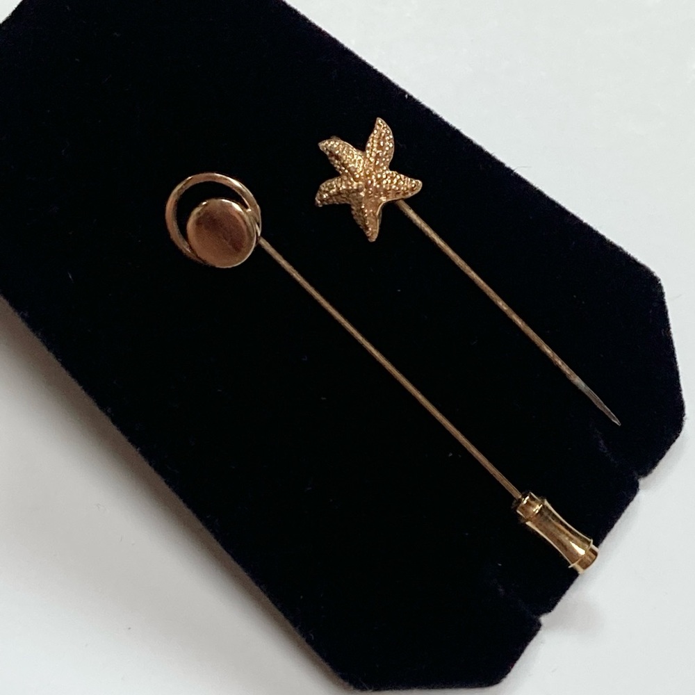 Vintage Stick Pin Hat Pin Sarah Coventry Signed Duo